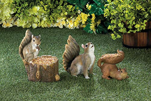 Gifts & Decor Woodland Brown Squirrel Outdoor Birdfeeder