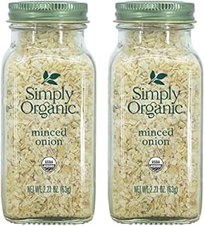 Simply Organic Certified Organic Minced White Onion, 2.21-Ounce Jar, Warm, Sweet, Salty Flavor For Stews & Soups, Kosher (...