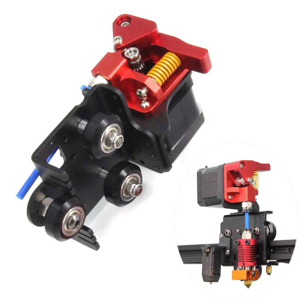 Ender 3 Direct Drive Upgrade Kit Aluminum Plate with Dual Gear Extruder Kit with Motor Easy Print TPU Flexible Filament for Ender3/3 V2/3 Pro/CR10 (Aluminum Plate+Dual Extruder+Motor Kit)