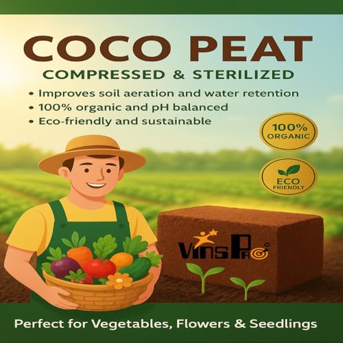 Image of Vins Pro | cocopeat | Eco-Friendly Soil Booster | Organic Cocopeat | Premium Cocopeat-1KG,5 KG (5 KG)