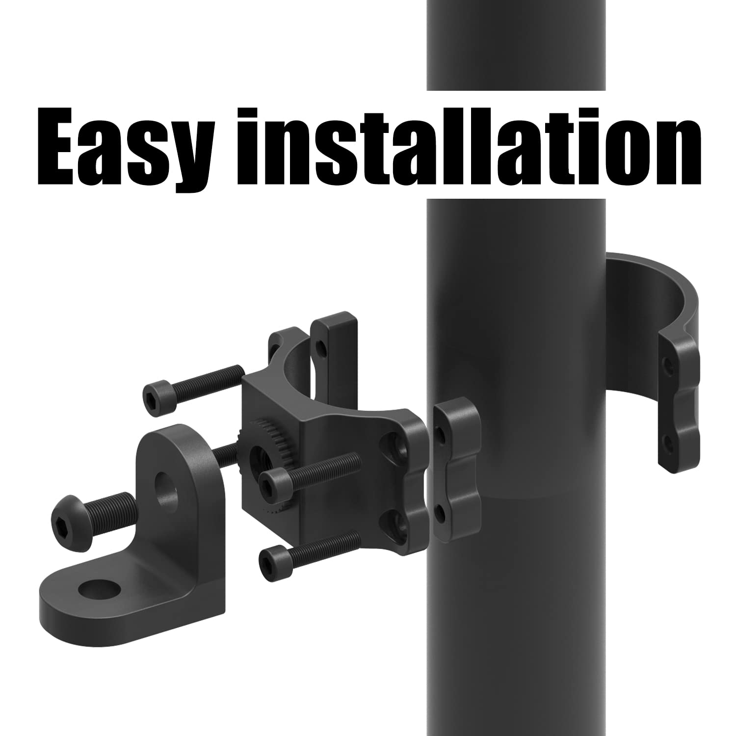 2PCS UTV Whip Light Mount, Off-Road Flag Pole Bracket for Mounting Light Bar Whip Light, 360° Adjustable, Fit 1.75" to 2" Roll Cage Compatible Can Am X3 All UTV Polaris RZR