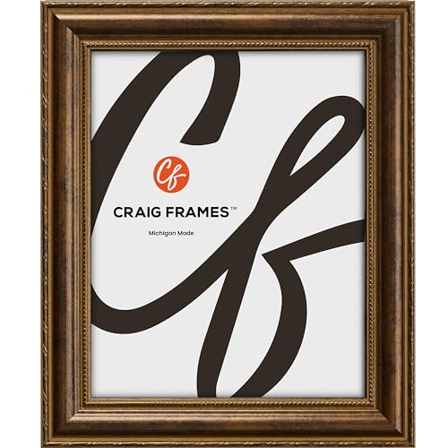 Craig Frames 27x27 Bronze Picture Frame, Ornate Victorian Wall Decor
