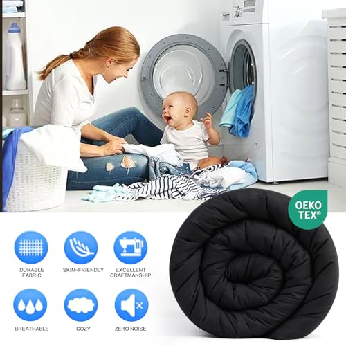 EASELAND California King Down Alternative Comforter - Quilted Duvet Insert for All Seasons, Soft Lightweight with Corner Tabs, Summer Winter Warm Bedding, Black 96x104 Inches