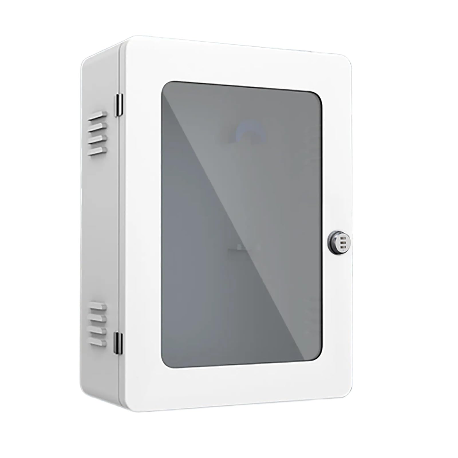 Caja de protección para estación de carga de pared, caja protectora con cerradura para estación de carga de vehículos eléctricos, diseño de esquinas redondeadas, compatible con el 95% de los puntos