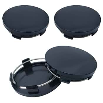 GTownWorks Wheel Center Caps For Mayhem Wheel Center Hubcaps, 4 Pack, Black (Clip Diameter: 3.74in, Mounting Clip Length: 0.1in
