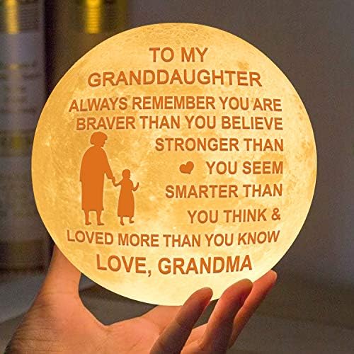 Engraved 3D Moon Lamp for Wife,3D Print Moon Light with Stand & Remote&Touch Control,Personalized 3D Printing Moon Light Gift for Wife Mother's Day Valentine's Christmas Gift