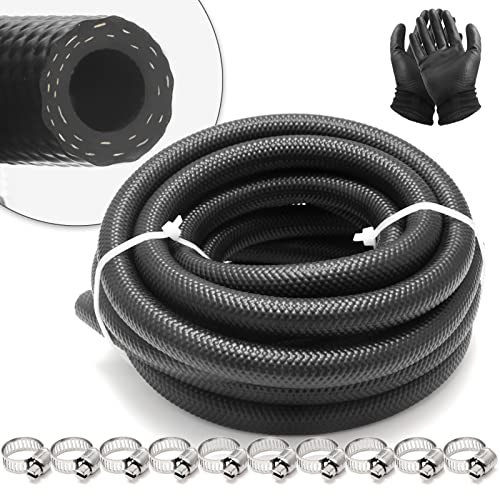 Shineyoo Fuel Line 1/2 Inch NBR Rubber Hose 13mm Fuel Line Hose Fuel Injection Hose 16FT