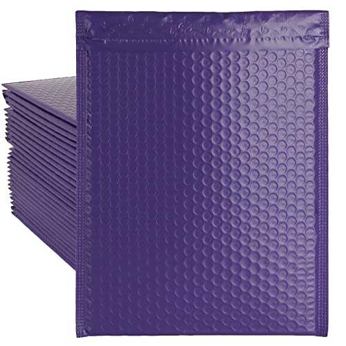 30 Pcs Poly Bubble Mailers 10.5x16 Inch Padded Envelopes, LISHINE Self Sealing Large Bubble Padded Mailers, Waterproof Bubble Envelope for Mailing Shipping, Purple