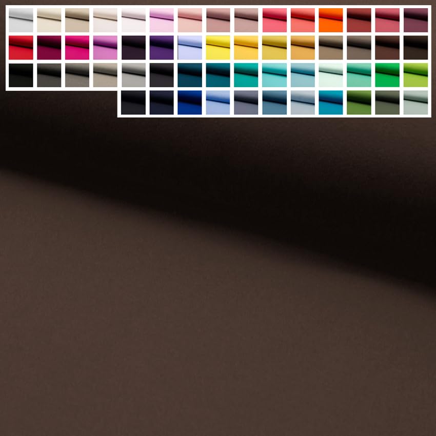 Premium Jersey Uni Stoff mit 150 cm Breite, Hochwertiger Baumwolljersey in Oeko-Tex 100, Meterware ab 25 cm Zuschnitt - ca. 60 Farben immer vorrätig (24. Braun)