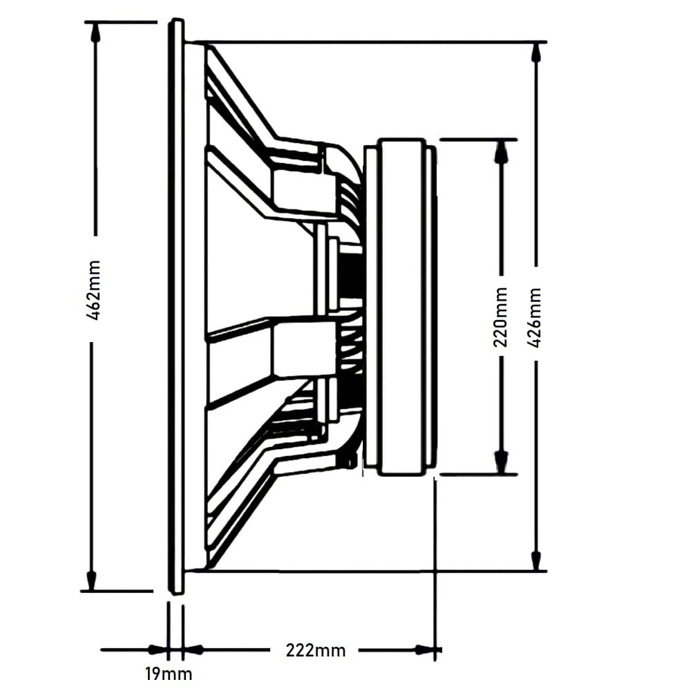 Seven Soundvector SVG18SUB1500/4 Subwoofer 18 Pouces 4 Ohm 1500 W AES 3000 W Peak