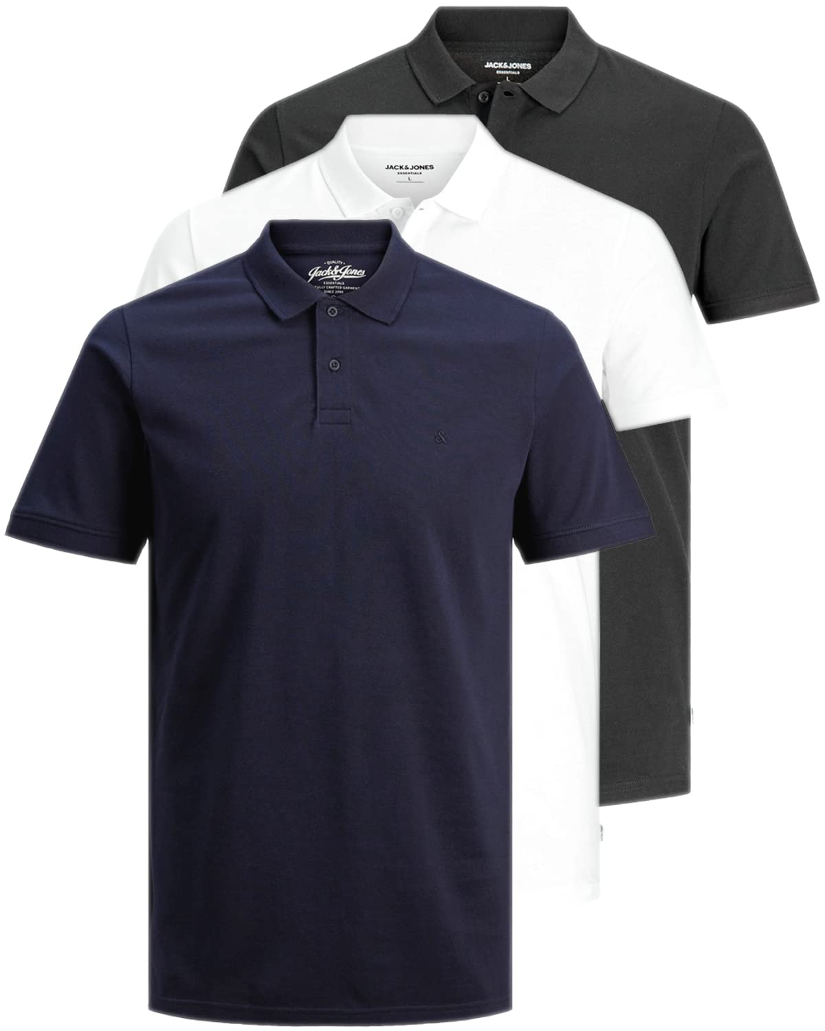 Polos basic hommes Jack & Jones lot de 3 hauts manches courtes casual - 5