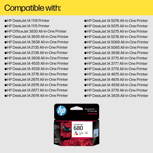 Image of HP 680 Tri-color Original Ink Advantage Cartridge
