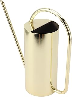 Water Can Rust Resistant Portable Long Outlet Water Garden Pot (Gold)