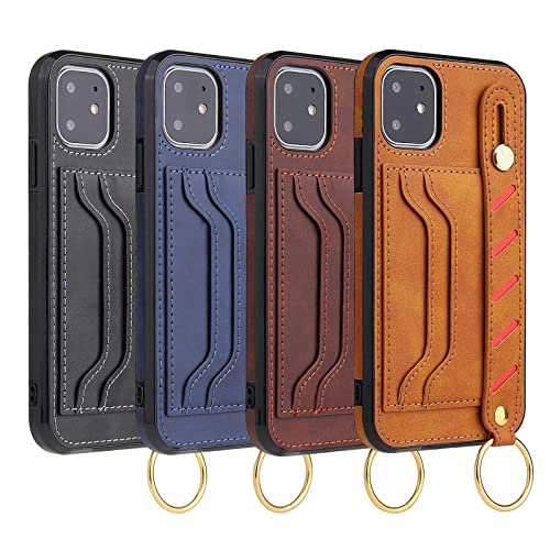 Funda de piel de poliuretano marrón elegante compatible con iPhone 7p y 8plus 7