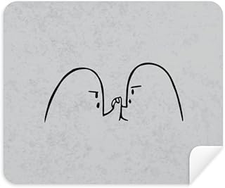 Wrist Wrestling Black Cute Chat Happy Cleaning Cloth Screen Cleaner 2pcs Suede Fabric