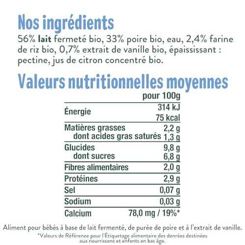 Dessert Bébé Dès Poire Vanille Bio Good Gout La Gourde De 90 G - vue 4