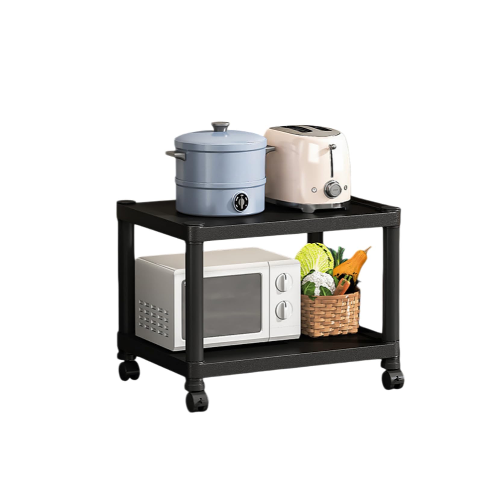 Chariot de cuisine pour micro-ondes meuble de rangement amovible pour casseroles