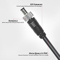 Vista 3 de Alvin's Cables D-Tap para bloquear el cable de alimentación en espiral de CC para dispositivos de vídeo PIX E7 PIX E5 7 pantalla táctil Hollyland