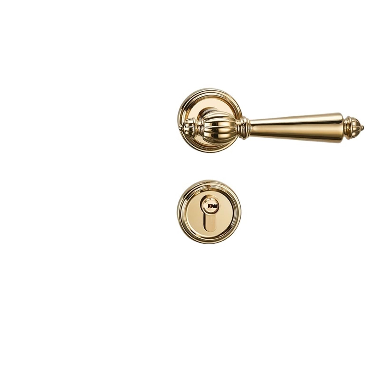 Serrure de porte magnétique silencieuse dorée pour poignée de chambre de luxe