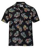 Cuello de camisa campera Hurley M Botanical S/S Camisa, Hombre, Black, L