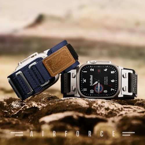 Suitisbest Rugged Bands Compatible for Apple Watch Ultra Band 49mm 46mm 45mm 44mm 42mm, 3 Ring Military Nylon Sport Durable Metal Strap for iWatch Series 11 10 9 8 7 6 5 4 3, SE 3 2 1, Ultra 3 2 1 by Suitisbest - Used condition - Image 4