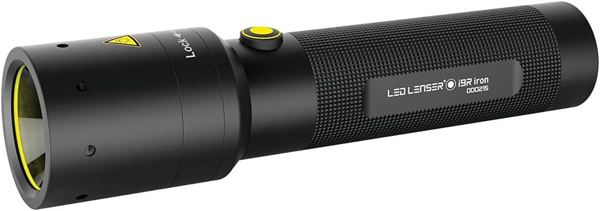LED Lenser - i9R Iron Industrial Rechargeable Flashlight, Black