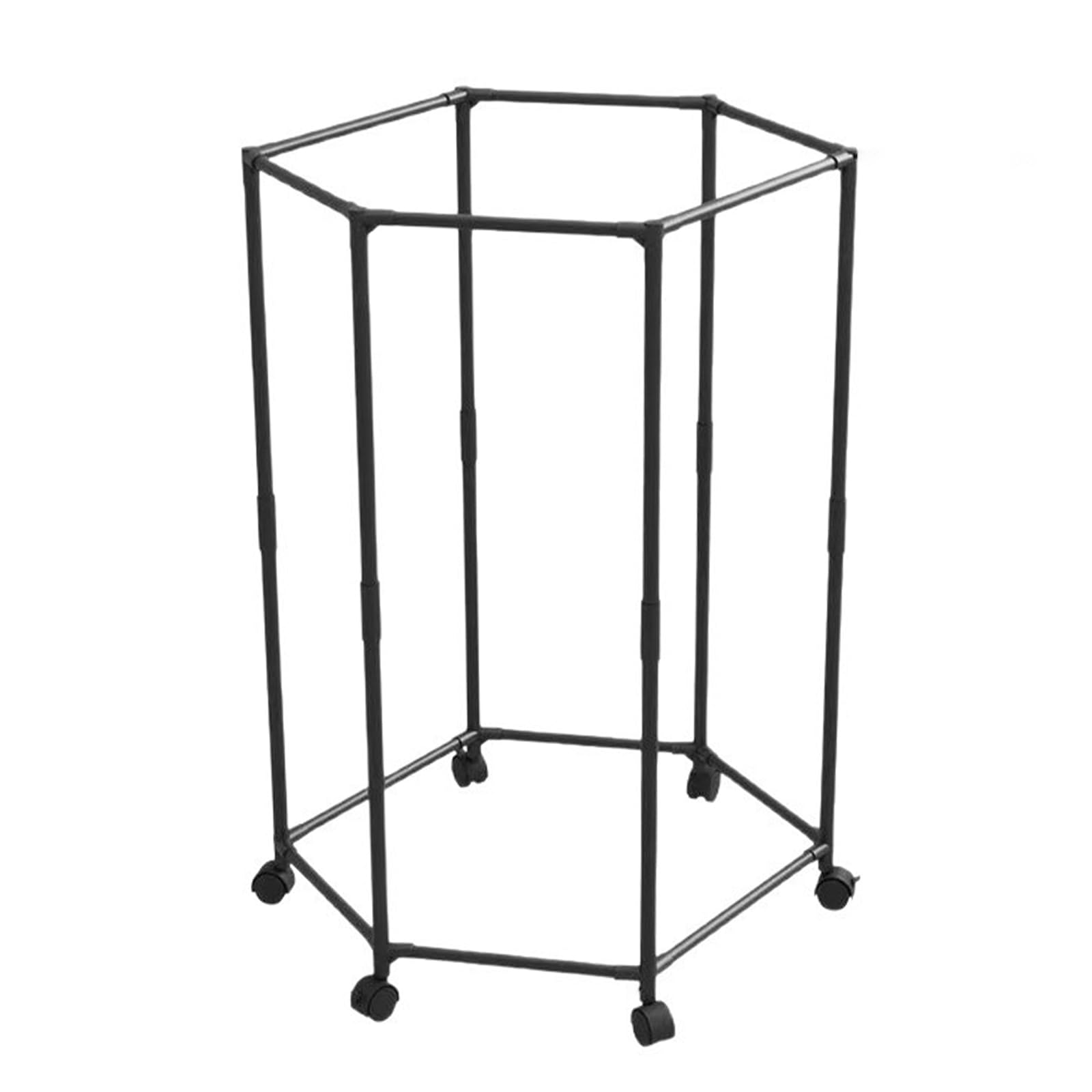 SUJOSAJU Hanging Garment Rack with Wheels Hexagonal Clothes Rail Drying Clothes Rack, for Home Boutique Retail Store Bedrooms Boutiques Commercial Shop garment rack, 72x35x120cm, Ideal Wardrobe Rail