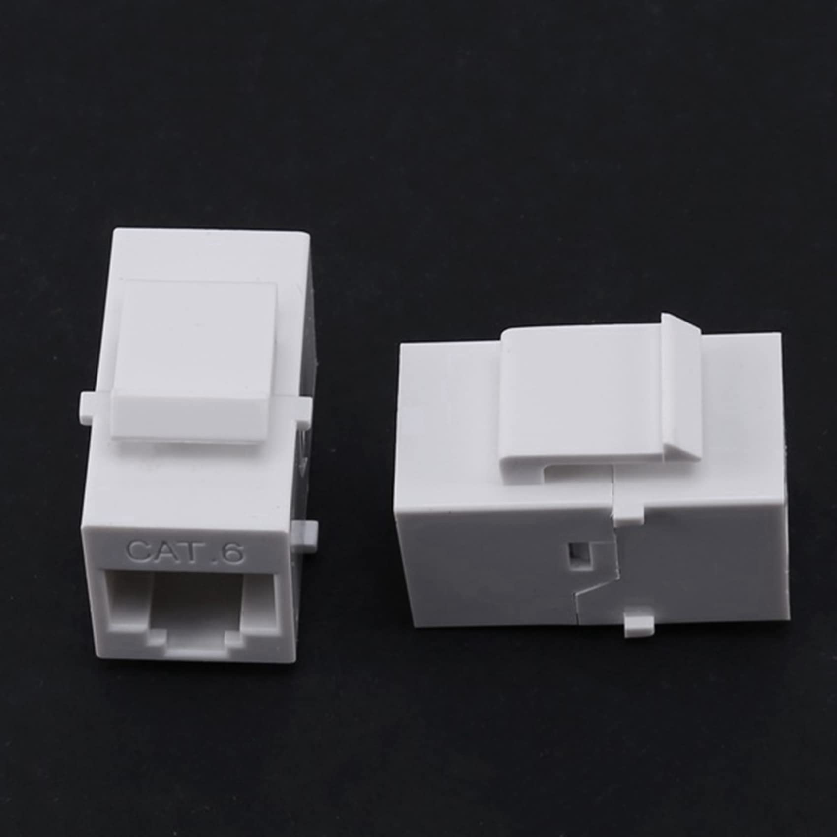 100 x RJ45 złącze gniazdo Cat6 RJ45 przedłużacz łącznik Ethernet sieć LAN złącze wtyczka Cat 6 (biała)