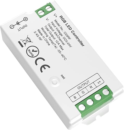 FCOB Controlador LED C03RF Soporte PWM 5050SMD COB RGB (+ R G B) Tira de luz LED de 4 pines compatible con LM096 WR01RF RC03RF RF remoto