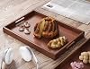 Fibogollo Set de 2 Bandejas de Bambú con Asas, Bandejas Decorativas, Bandeja para Desayuno en Cama, Bandeja para Alimentos y Bebidas para Comer, Trabajar, Almacenar (Marrón) 8