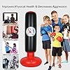 Inflatable Punching Bag 63inch Free Standing Boxing Target Bag Exercise Stress Relief Exercise and Kickboxing for Kids and Adults…