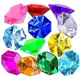 Paket mit mehrfarbigen 25 Karat Acryl-Diamanten. Insgesamt 36 Stück.
