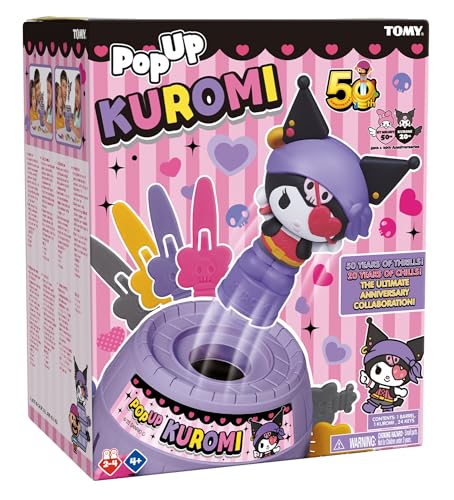 TOMY Pop Up Kuromi Game - Kids Action Board Game, 2-4 Players 4+