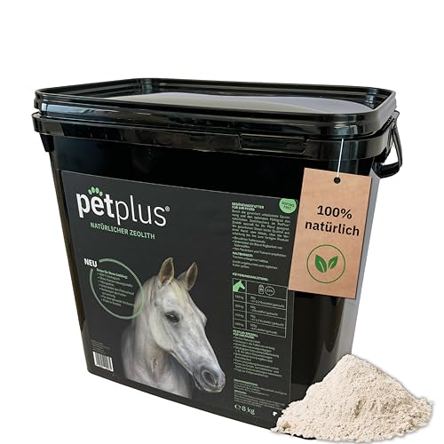 PetPlus® ZEOLITH Klinoptilolith Pulver Pferd 8kg, Premium Qualität, 100% natürlich, Keine Konservierungsstoffe, allergenfrei, Detox (8000g)