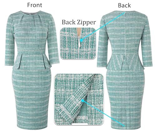 Image of VFSHOW Womens Peplum Work Business Office Church Bodycon Sheath Dress
