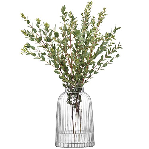 LSA International Pleat Vase H 20 cm Clear| 1 Unit | Mouthblown and Handmade Glass | PT01