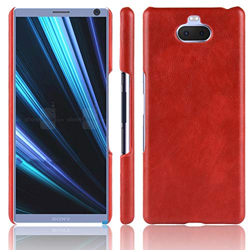 Coque Sony Xperia 10 rouge litchi pour vos déplacements urbains