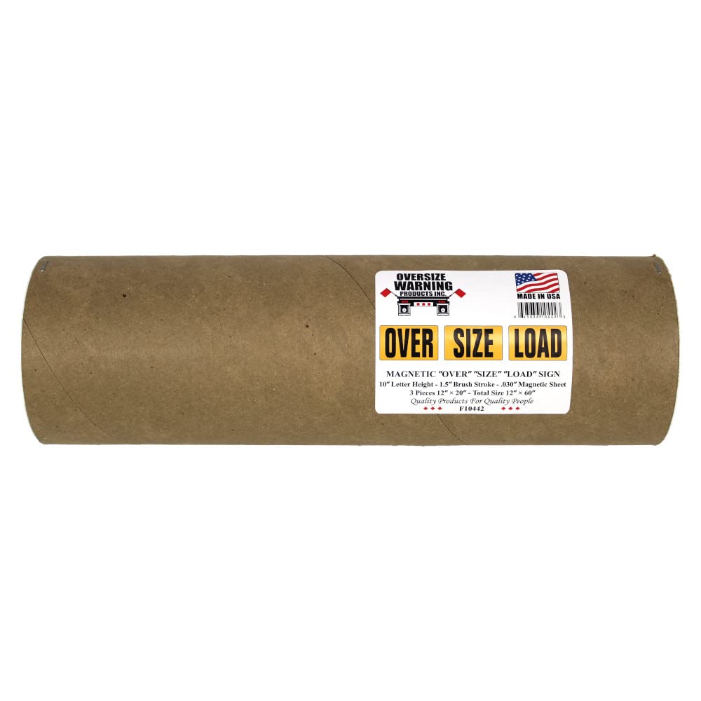 Productos de advertencia de gran tamaño, letrero magnético de carga de 3 piezas (12 x 60)