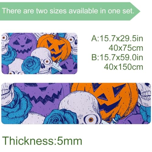 Tapis de cuisine antidérapant de qualité supérieure au style Halloween unique
