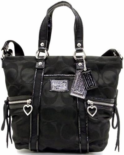 Amazon コーチ Coach バッグ アウトレット Coach F20101 Sbkbk ポピー Poppy デイジーシグネチャーポケット トートバッグ ブラック 並行輸入品 Coach コーチ シューズ バッグ