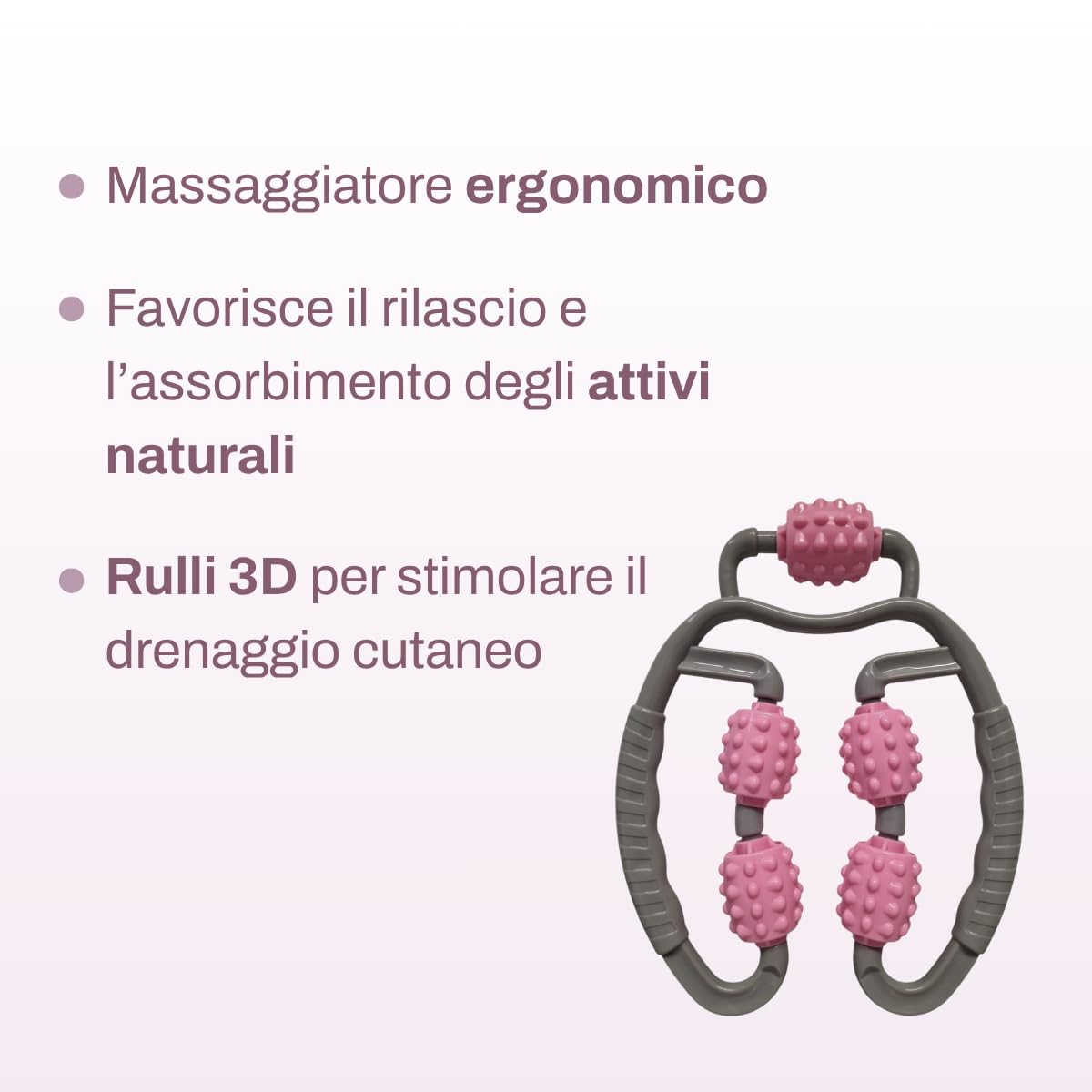 Kit Cellulite – Crema Anticellulite e Massaggiatore Ergonomico Manuale – Trattamento Drenante e Tonificante con Estratti Naturali di Limone, Alga, Rusco e Salvia – Effetto Rimodellante