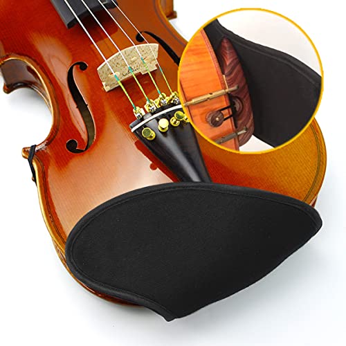Facmogu Violin Chin Rest Pad Cover Protector, 3/4 4/4 Violin Shoulder Rest Pad Cover For Violin Accessories, Soft Cotton Cover For Musical Instrument Accessories - Classic Black #TOP2