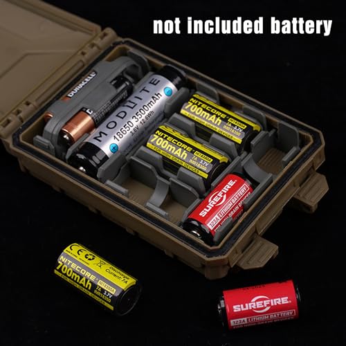 Zhongren Modular Molle Battery Storage Case Organizer Holder Box Waterproof For Cr123/18650/18350/Aaa Cr2032 Batteries Survival Gear Tactical Airsoft Paintball Outdoor  thumb #7