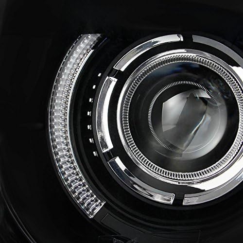 AKKON - For [Black] 2010 2011 2012 2013 Chevy Camaro LED Projectoer LH + RH Side Halogen Type Headlights