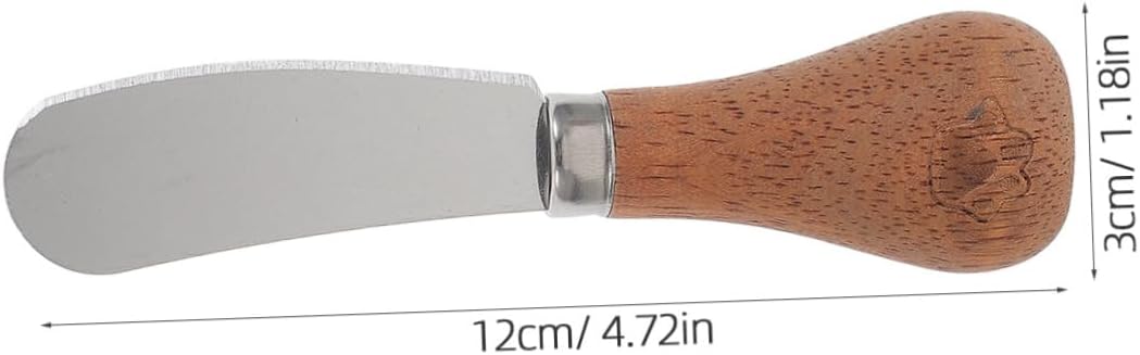 4pcs Cheese Spreaders Stainless Steel and Wood, Xmas Multi-function