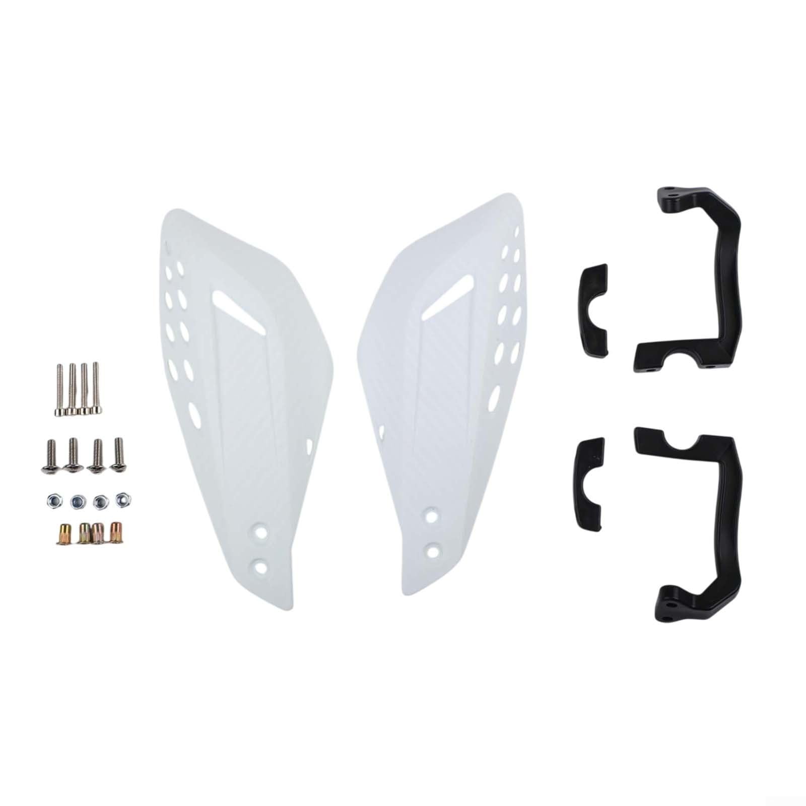 Motocross Hand Guards Dirt For Bike Handlebar Protectors For ATV UTV Hand Shields Windproof Brush Guards Off Road Hand Defenders Aluminum Alloy Handguard Set(white) — view 3