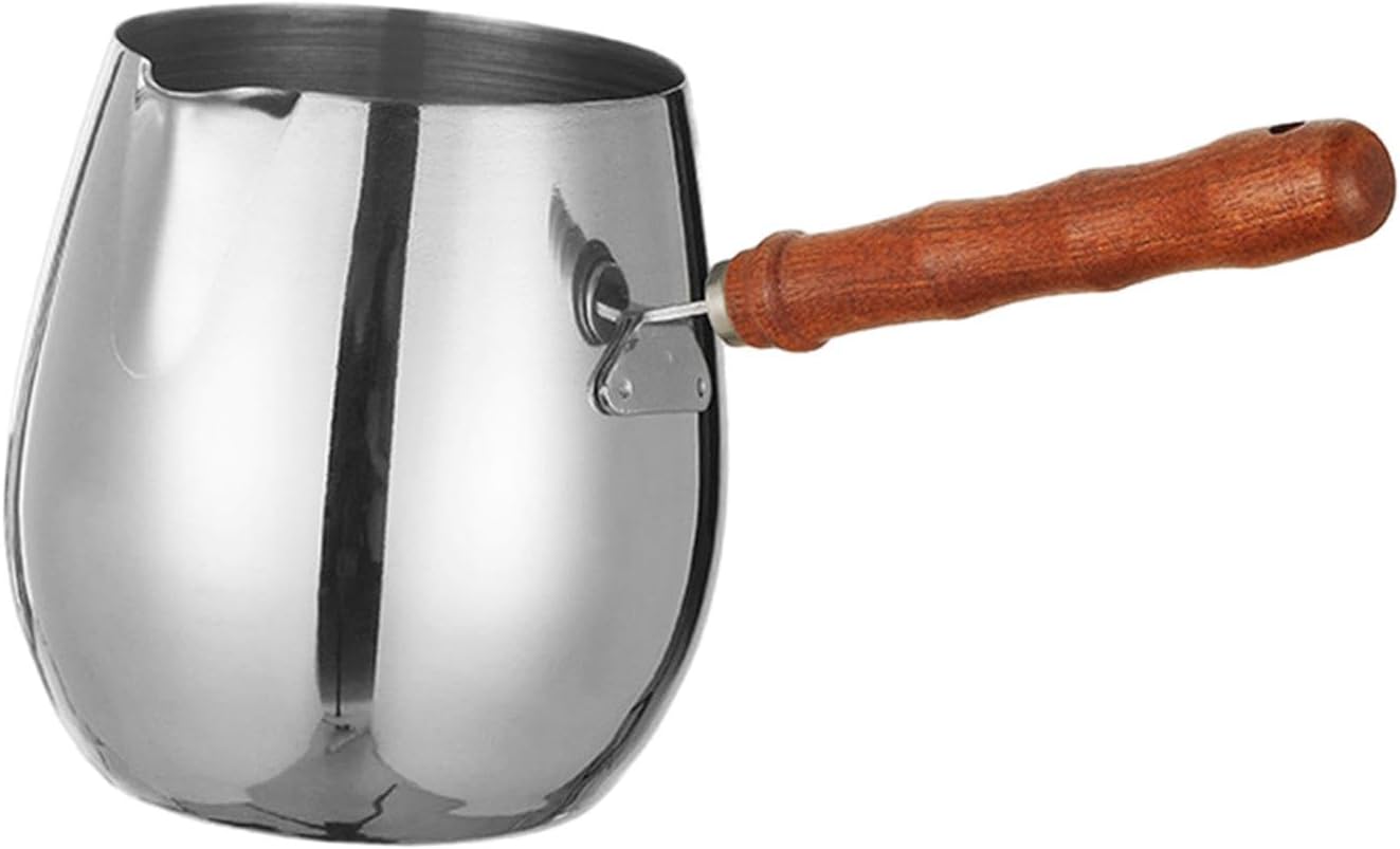 SECRET DESIRE Stainless Steel Turkish Coffee Pot Easy to Clean Leakproof Butter Warmer Pot 300Ml