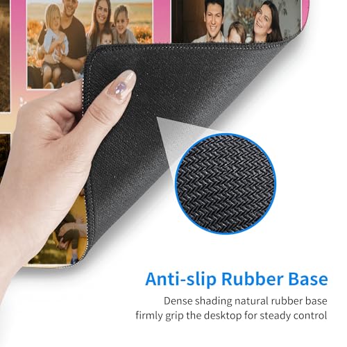 Image of Custom Large Desk Mat with Photo Text Personalized Picture Logo Non-Slip Game Computer Mouse Pad Customized Office Supplies (6 Photos)