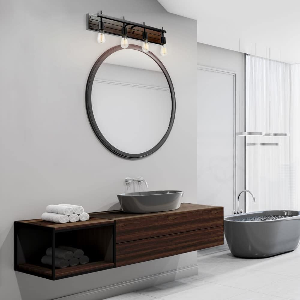 Globe Electric 91000912 Mackay 4 Light 30" Wide Vanity Light - Matte Black
