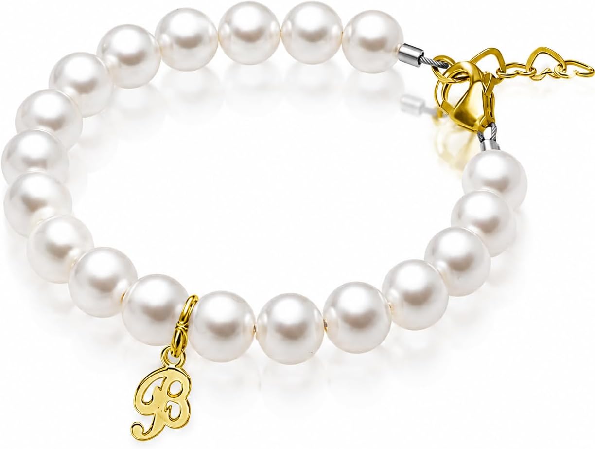 Baby Crystals White Pearl Bracelet for Girl | Birthday Gift | Girl Jewelry